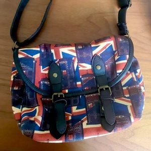 Dr. Who crossbody purse Union Jack background canvas bag TARDIS